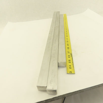 3/4" x 1" Rectangle Flat Bar Aluminum Solid Mill Stock  (2) 28" 21" Lot Of 3