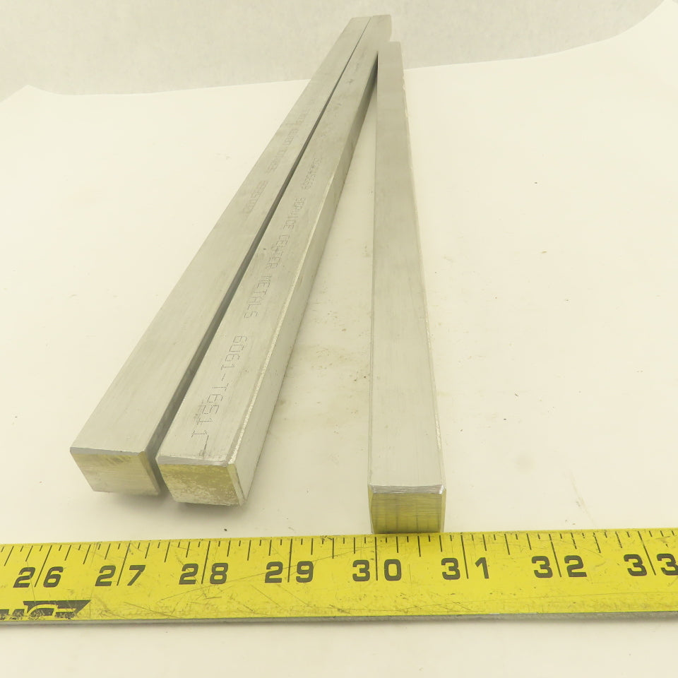 3/4" x 1" Rectangle Flat Bar Aluminum Solid Mill Stock  (2) 28" 21" Lot Of 3