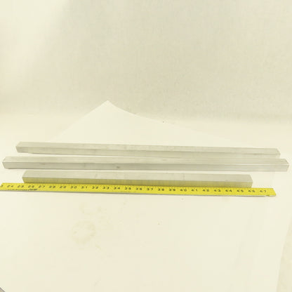 3/4" x 1" Rectangle Flat Bar Aluminum Solid Mill Stock  (2) 28" 21" Lot Of 3