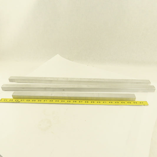 3/4" x 1" Rectangle Flat Bar Aluminum Solid Mill Stock  (2) 28" 21" Lot Of 3