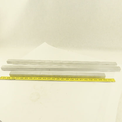 3/4" x 1" Rectangle Flat Bar Aluminum Solid Mill Stock  (2) 28" 21" Lot Of 3