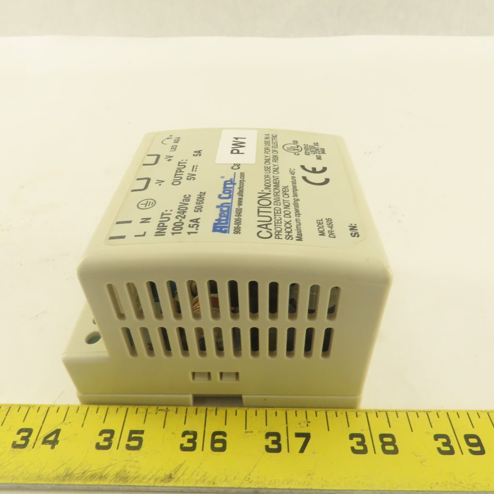 Altech Corp PS-4505 DR-4505 100-240VAC 1.5A Power Supply 5V DC Output 5A