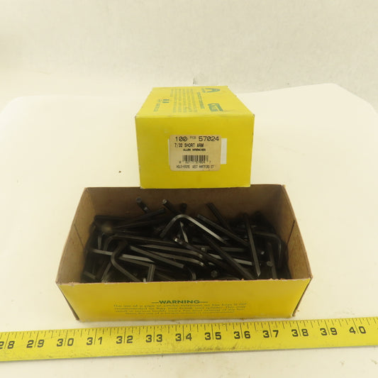 Holo-Krome 57024 7/32" Short Arm Allen Wrench Hex Key Lot Of 85