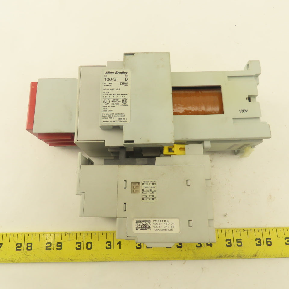 Allen Bradley 100S-C43ZJ14C 600V 75A Contactor Starter Overload 9-45A Trip 24VDC