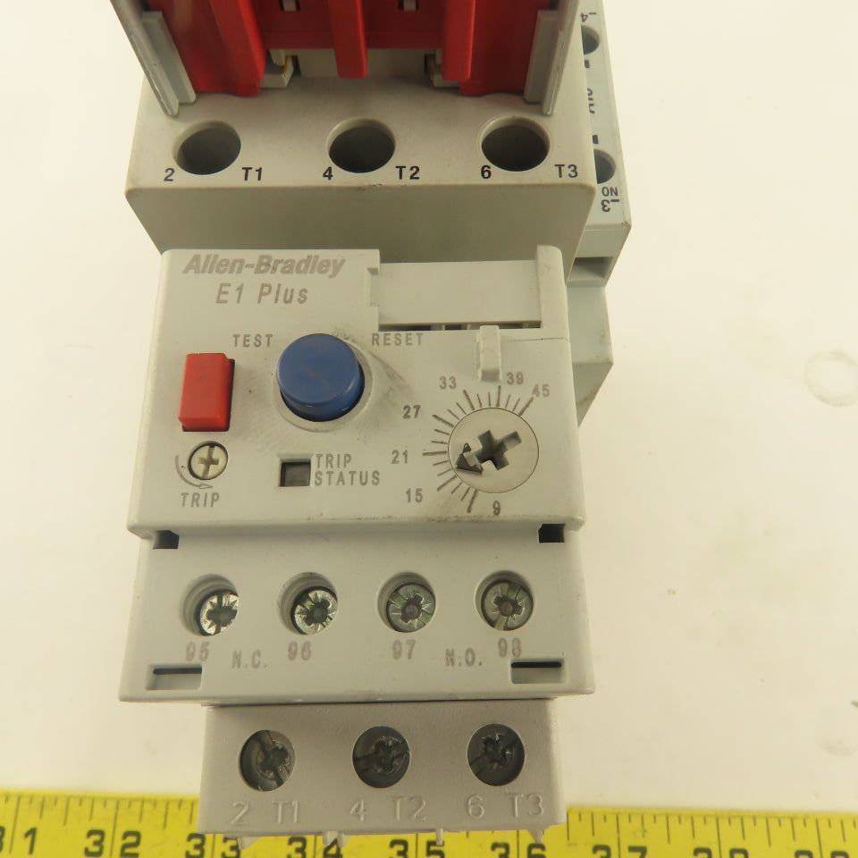 Allen Bradley 100S-C43ZJ14C 600V 75A Contactor Starter Overload 9-45A Trip 24VDC