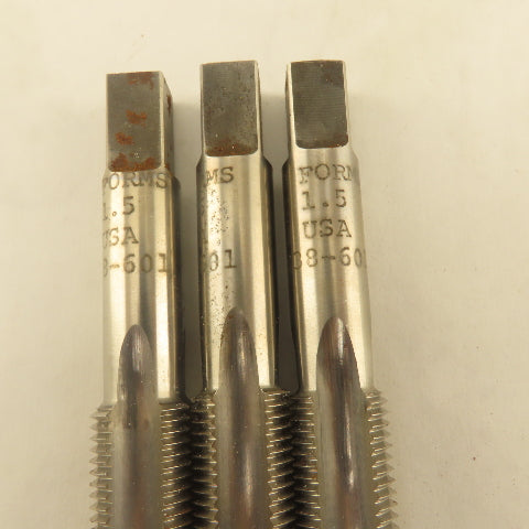 Thread Forms Inc. M16 x 1.5 Metric Bottom Tap 4 Straight Flute NOS USA Lot Of 3