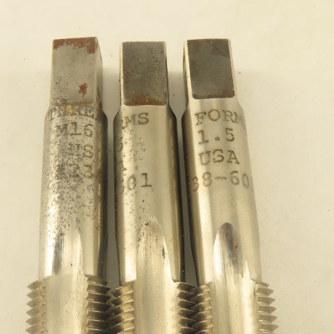 Thread Forms Inc. M16 x 1.5 Metric Bottom Tap 4 Straight Flute NOS USA Lot Of 3