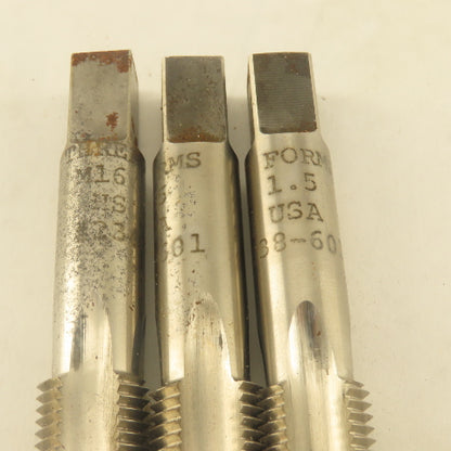 Thread Forms Inc. M16 x 1.5 Metric Bottom Tap 4 Straight Flute NOS USA Lot Of 3