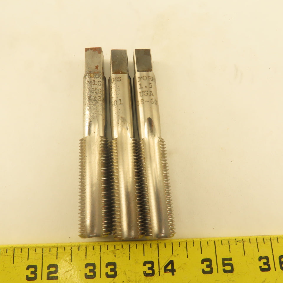 Thread Forms Inc. M16 x 1.5 Metric Bottom Tap 4 Straight Flute NOS USA Lot Of 3