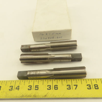 Thread Forms Inc. M16 x 1.5 Metric Bottom Tap 4 Straight Flute NOS USA Lot Of 3