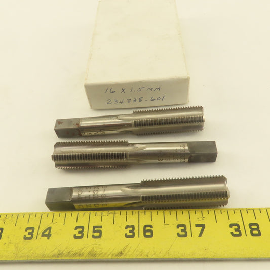 Thread Forms Inc. M16 x 1.5 Metric Bottom Tap 4 Straight Flute NOS USA Lot Of 3