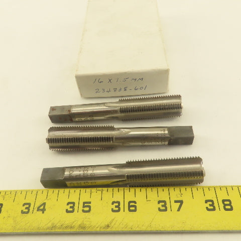 Thread Forms Inc. M16 x 1.5 Metric Bottom Tap 4 Straight Flute NOS USA Lot Of 3
