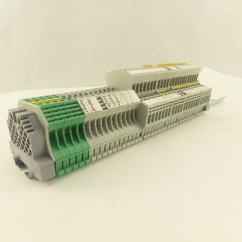 Allen Bradley 1495-JD3 Feed Thru Terminal Blocks Din Rail Assembly Lot Of 35