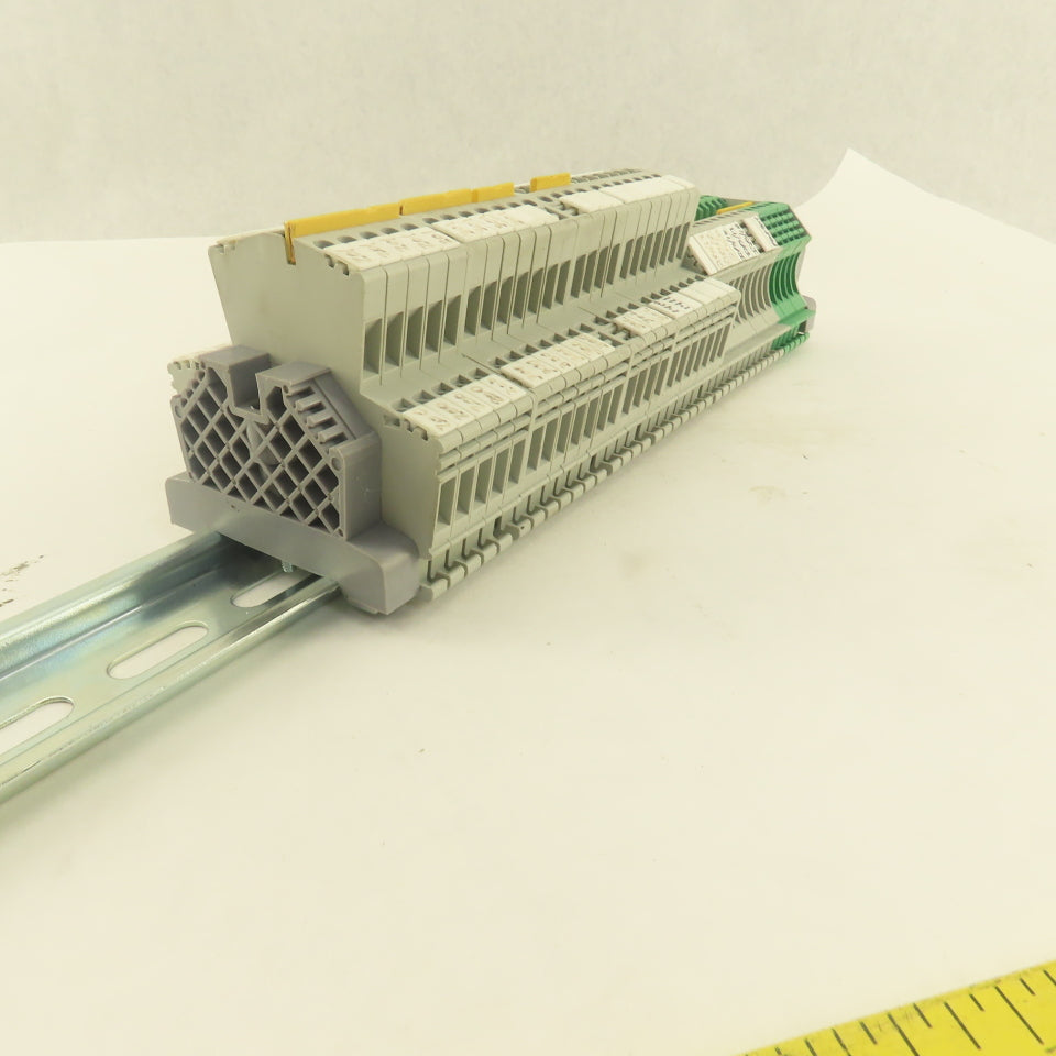 Allen Bradley 1495-JD3 Feed Thru Terminal Blocks Din Rail Assembly Lot Of 35