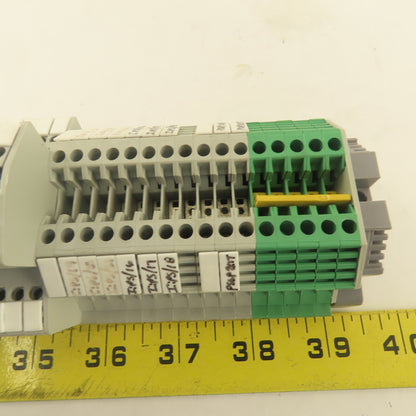 Allen Bradley 1495-JD3 Feed Thru Terminal Blocks Din Rail Assembly Lot Of 35