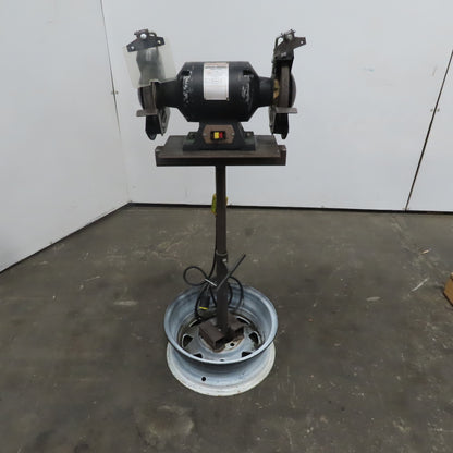 Duracraft 60758 8" Bench Grinder 3/4Hp 3450 RPM W/Pedestal Stand 115V