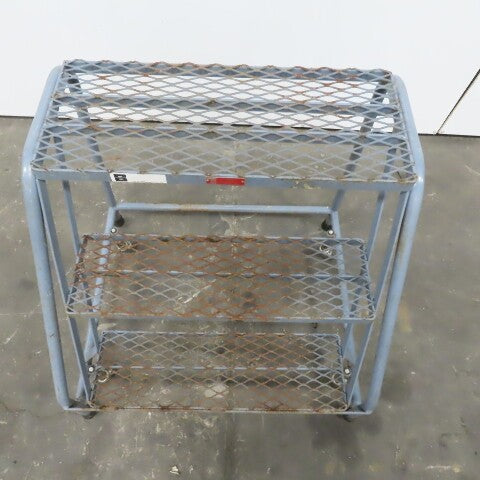 Cotterman 3 Step Steel Rolling Ladder Steps 24" Wide 30" Height 450Lb Cap