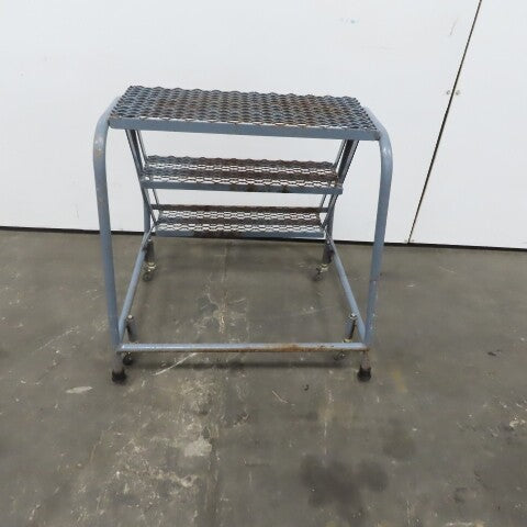Cotterman 3 Step Steel Rolling Ladder Steps 24" Wide 30" Height 450Lb Cap