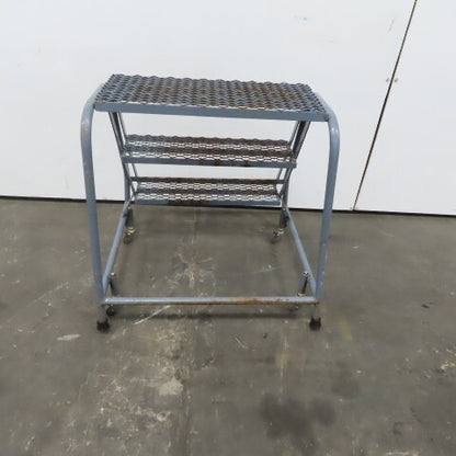 Cotterman 3 Step Steel Rolling Ladder Steps 24" Wide 30" Height 450Lb Cap