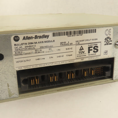 Allen Bradley 2094-IN001x-xx-x Kinetix 6000 9A Axis Module F/W Ver. 1.92