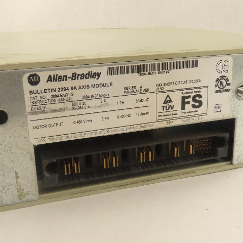 Allen Bradley 2094-IN001x-xx-x Kinetix 6000 9A Axis Module F/W Ver. 1.92