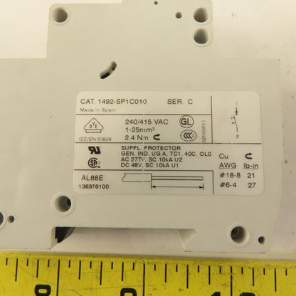 Allen Bradley 1492-SP SER C Circuit Breaker Single Pole  1A 3A & 4A 5 PCS