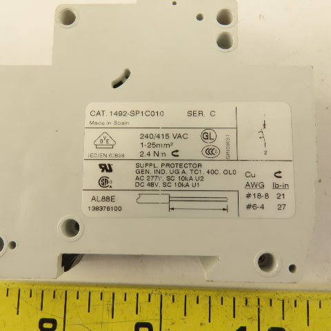 Allen Bradley 1492-SP SER C Circuit Breaker Single Pole  1A 3A & 4A 5 PCS