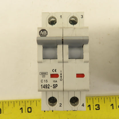 Allen Bradley 1492-SP2C150 SER C Two Pole Circuit Breaker 15A