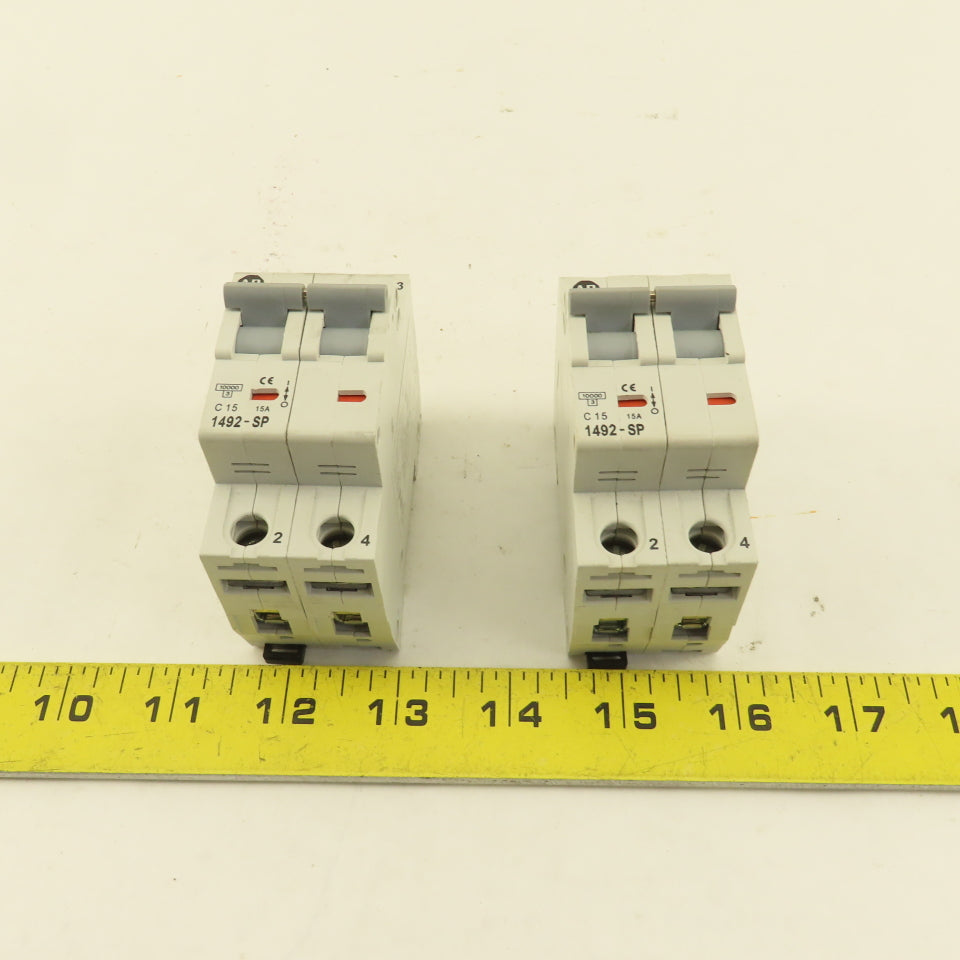 Allen Bradley 1492-SP2C150 SER C Two Pole Circuit Breaker 15A