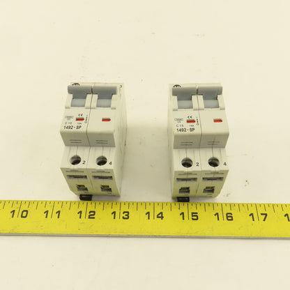 Allen Bradley 1492-SP2C150 SER C Two Pole Circuit Breaker 15A