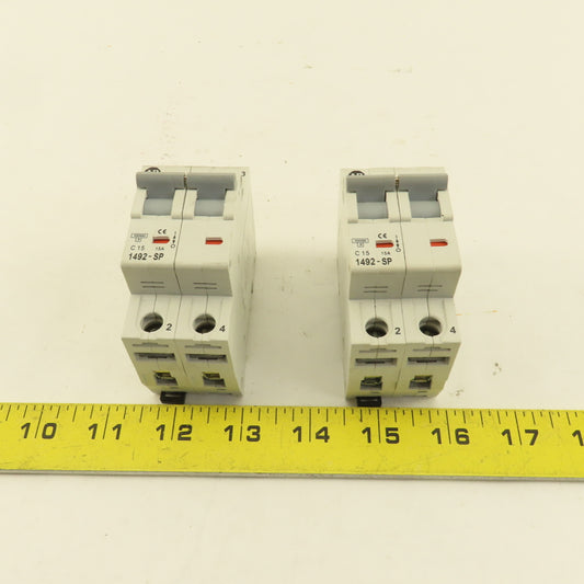 Allen Bradley 1492-SP2C150 SER C Two Pole Circuit Breaker 15A