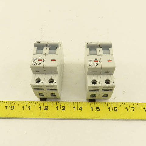 Allen Bradley 1492-SP2C150 SER C Two Pole Circuit Breaker 15A