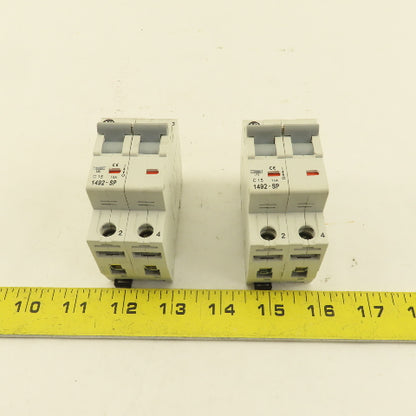 Allen Bradley 1492-SP2C150 SER C Two Pole Circuit Breaker 15A