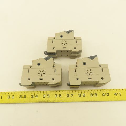 Weidmuller 1966040000 WSI 25/2 30A 600C Class CC Double Pole Fuse Holder Lot/3