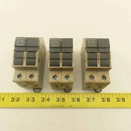 Weidmuller 1966040000 WSI 25/2 30A 600C Class CC Double Pole Fuse Holder Lot/3