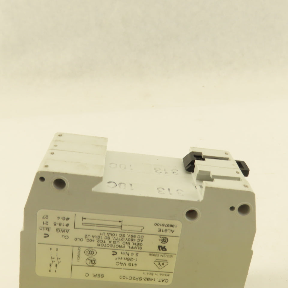 Allen Bradley 1492-SP2C100 SER C Two Pole Circuit Breaker 10A Lot Of 2