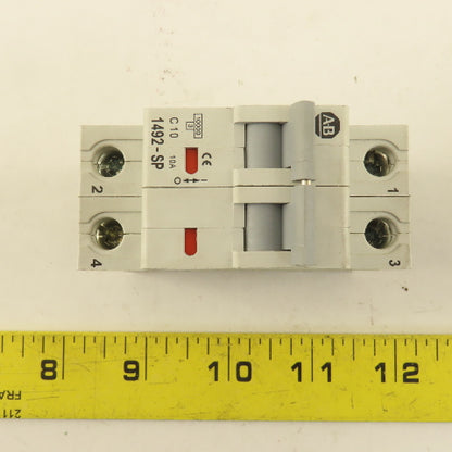 Allen Bradley 1492-SP2C100 SER C Two Pole Circuit Breaker 10A Lot Of 2
