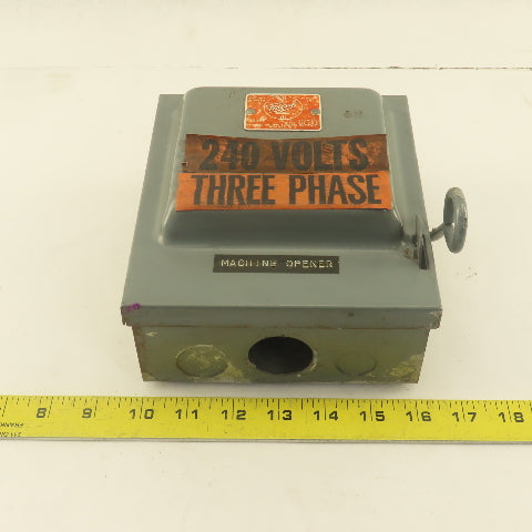 Federal 3332 SN 30A 240V Fused Safety Disconnect Switch 3 PH 3 HP