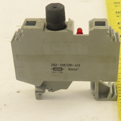 Wago 282-128/281-413 2 Conductor Fuse Terminal Block 24V 10A Lot Of 4