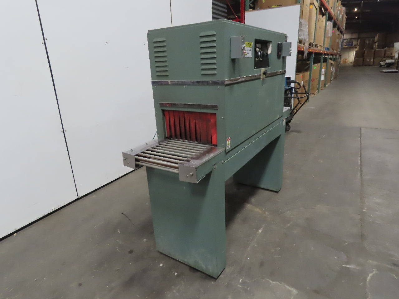 Weldotron Model 7121 230V 1Ph Pass Thru Heat Shrink Packaging Tunnel Conveyor