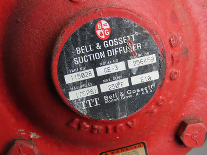 Bell & Gossett 3E 15Hp 430GPM Horizontal Centrifugal Pump Package GE-3 Diffuser