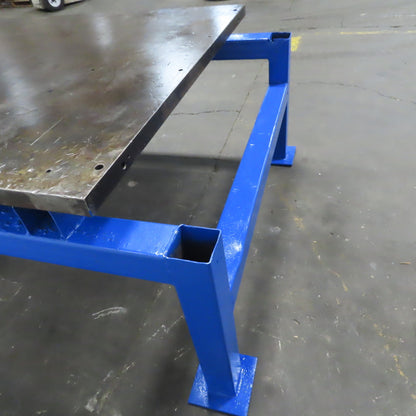 60" x 57" x 2" Thick Steel Slab Welding Layout Work Table Fabrication On Frame