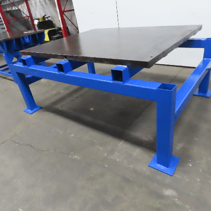 60" x 57" x 2" Thick Steel Slab Welding Layout Work Table Fabrication On Frame