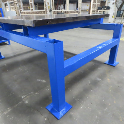 60" x 57" x 2" Thick Steel Slab Welding Layout Work Table Fabrication On Frame