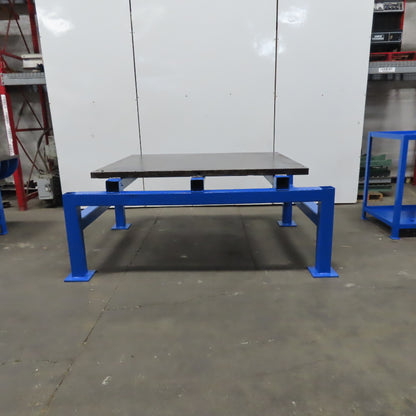 60" x 57" x 2" Thick Steel Slab Welding Layout Work Table Fabrication On Frame