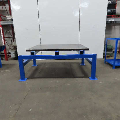 60" x 57" x 2" Thick Steel Slab Welding Layout Work Table Fabrication On Frame