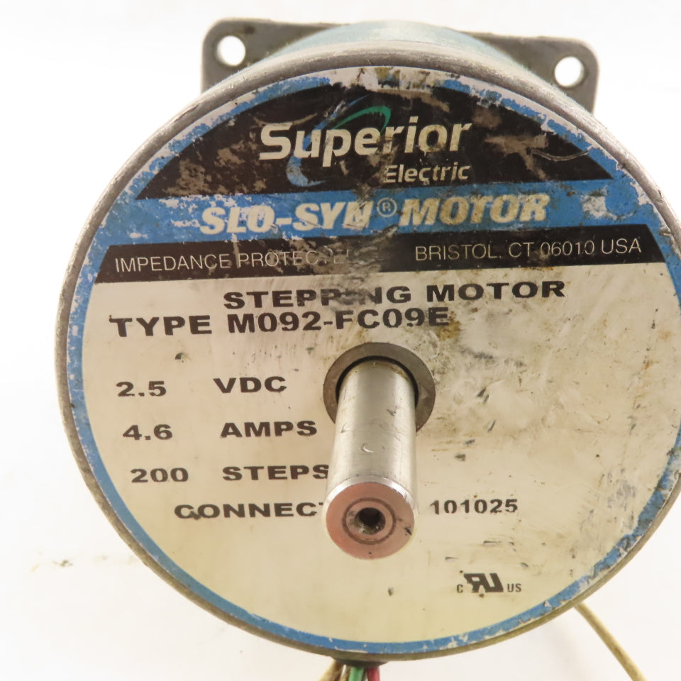Superior Electric M092-FC09E Slo-Syn Stepping Motor 2.5VDC 200S/Rev 3/8" Shaft