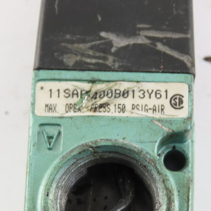 Numatics 11SAD400B013Y61 Single Solenoid Directional Valve 150PSI 24VDC