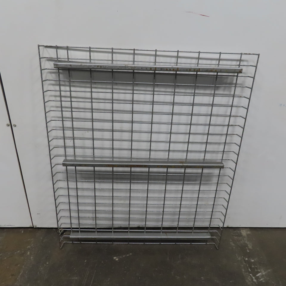 38" x 46" Double Waterfall Wire Decks Pallet Racking Shelf 2,500 lbs Cap. USED