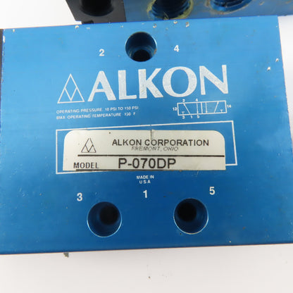 Alkon P-070DP 4/2 Position Pneumatic Piloted Valve Parts OR Repair Lot Of 3